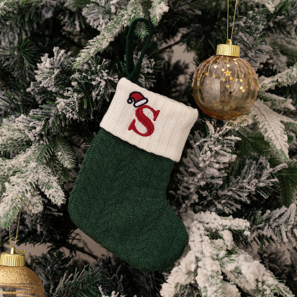 Monogram Christmas Knit Stockings