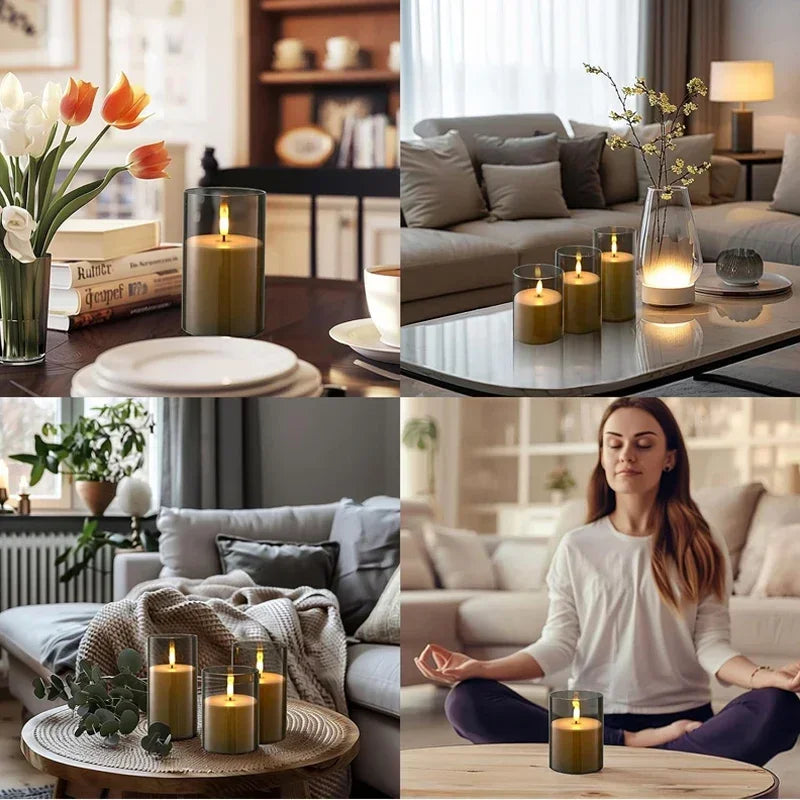 Warm Flickering Holiday Candles
