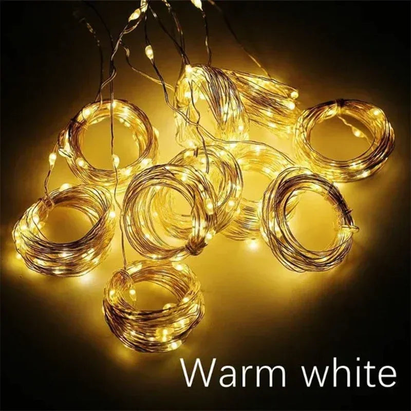 Twinkling Christmas Window Curtain Lights