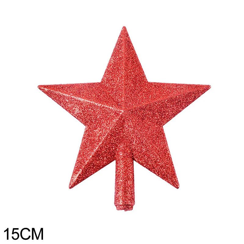Christmas Tree Top Star Merry Shiny Gold