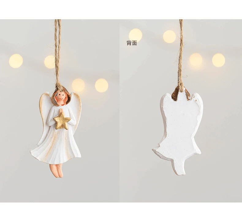 Merry Christmas Resin Santa angel Snowman Pendant