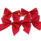 Mini Red and Gold Christmas Bows
