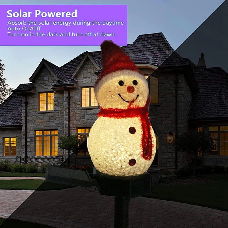 Solar Snowman Garden Lights