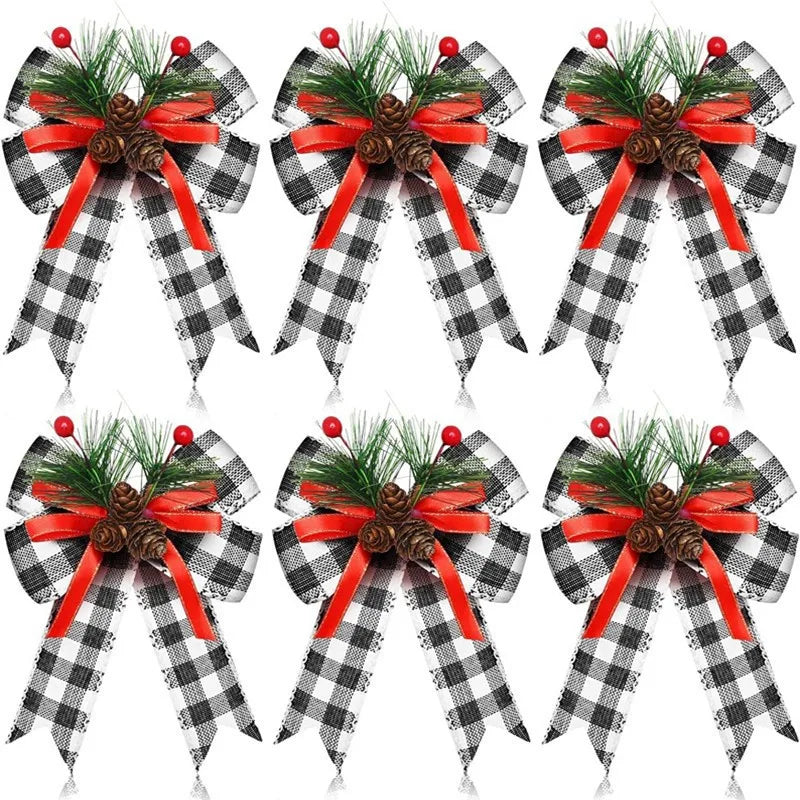 Pack Large Christmas Tree Topper Bow DIY