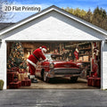 Christmas Santa Clause Mechanic Garage Door Banner