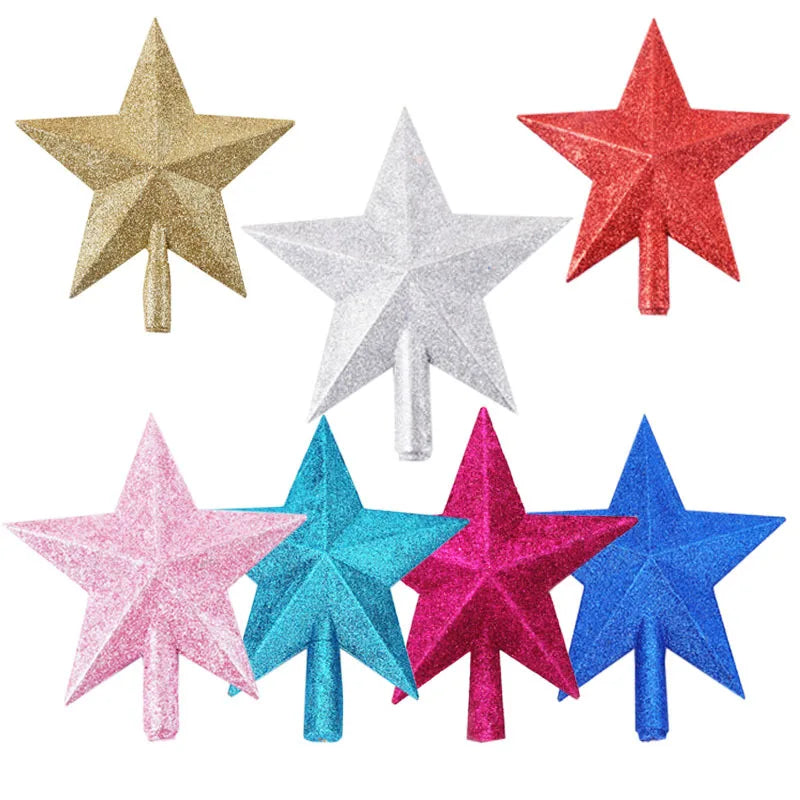 Christmas Tree Top Star Merry Shiny Gold