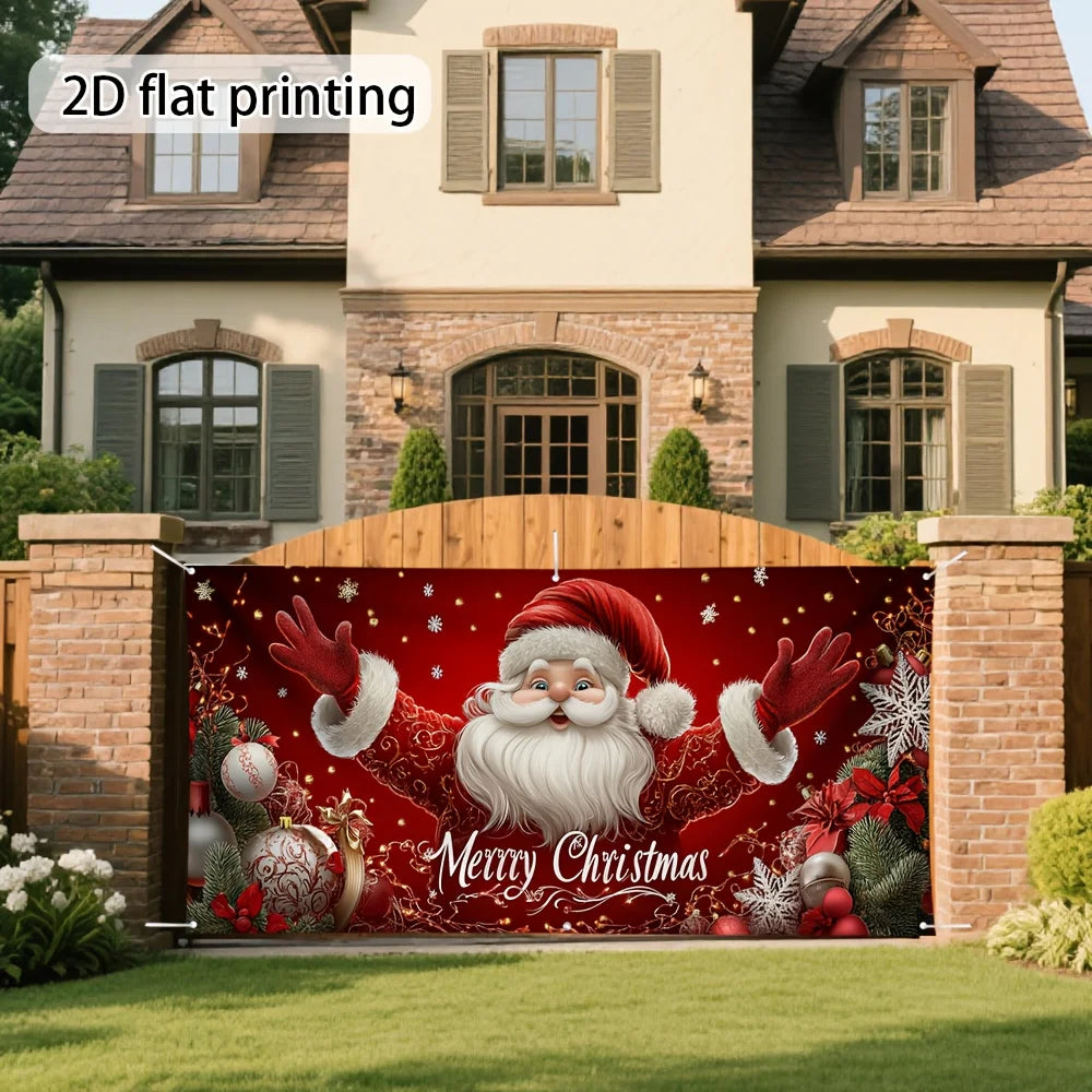 Santa Clause Garage Door Banner
