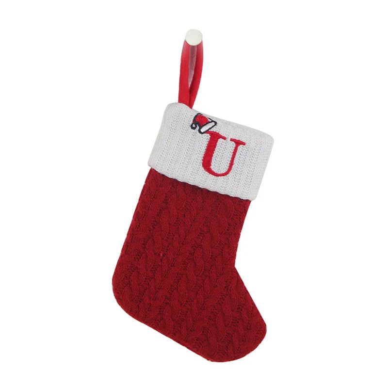 Knit Snowflake Christmas Stockings