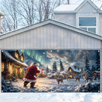Christmas Deer Party Garage Door Banner