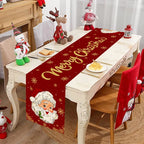 Santa Claus Christmas Table Runner Flag Noel