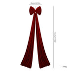 Christmas Bow Red Velvet Tree Toppers Ornament