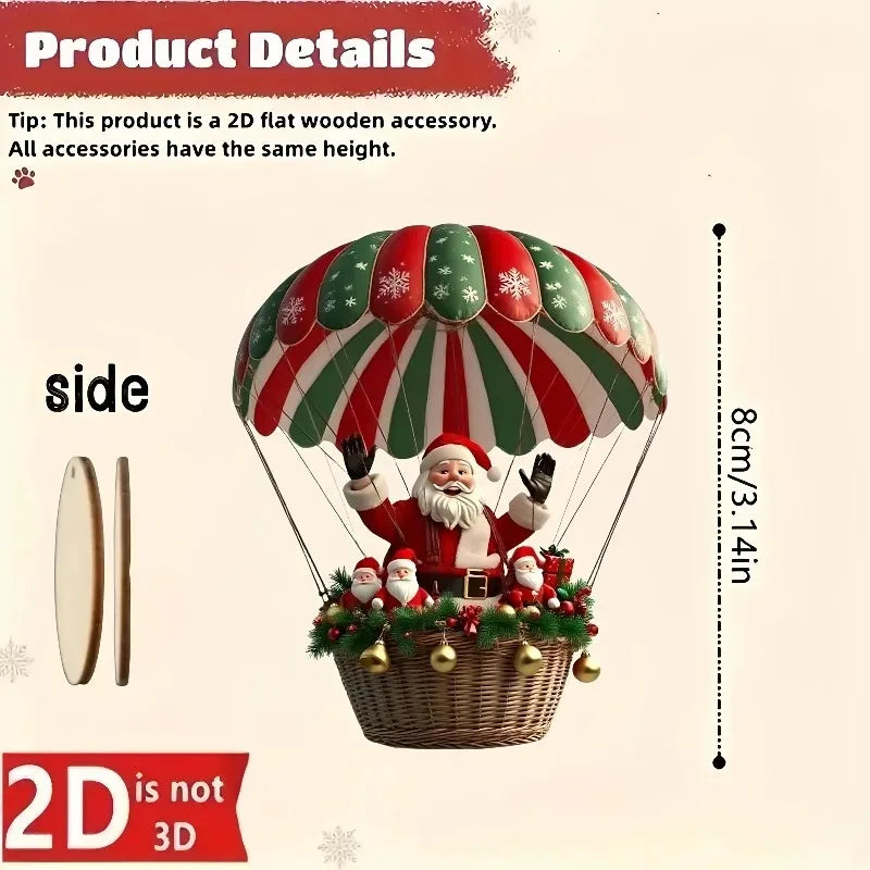Santa Hot Air Balloon Ornaments