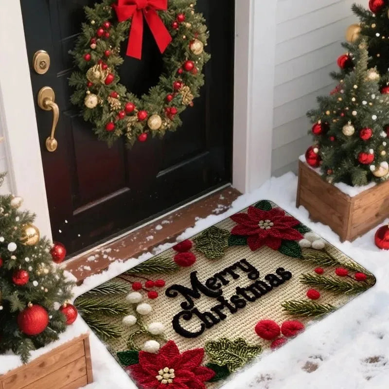 Gingerbread Christmas Welcome Mat