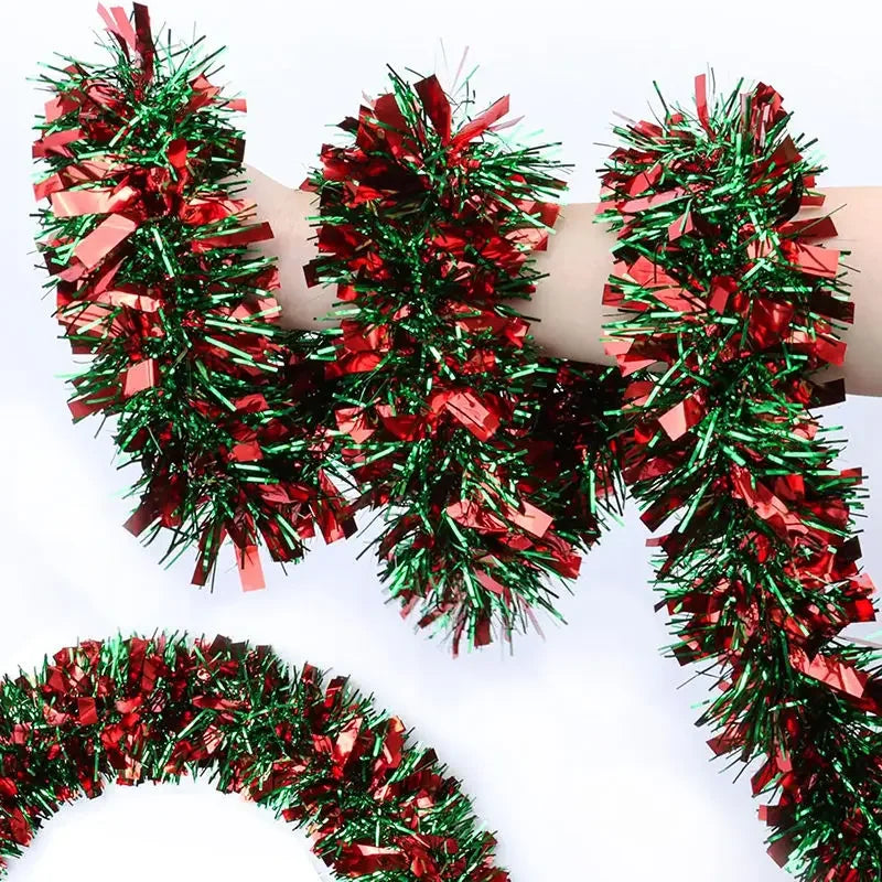 Christmas Tinsel Garland Wreath
