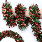 Christmas Tinsel Garland Wreath