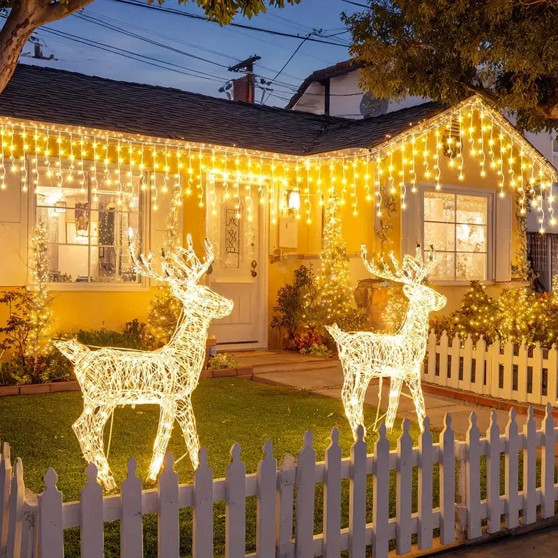 Twinkling Christmas Curtain Lights