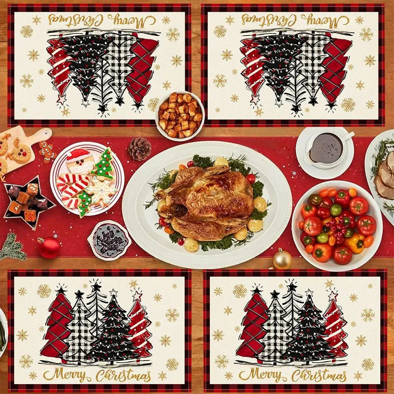 Linen Christmas Tree Placemats