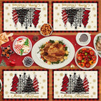 Linen Christmas Tree Placemats