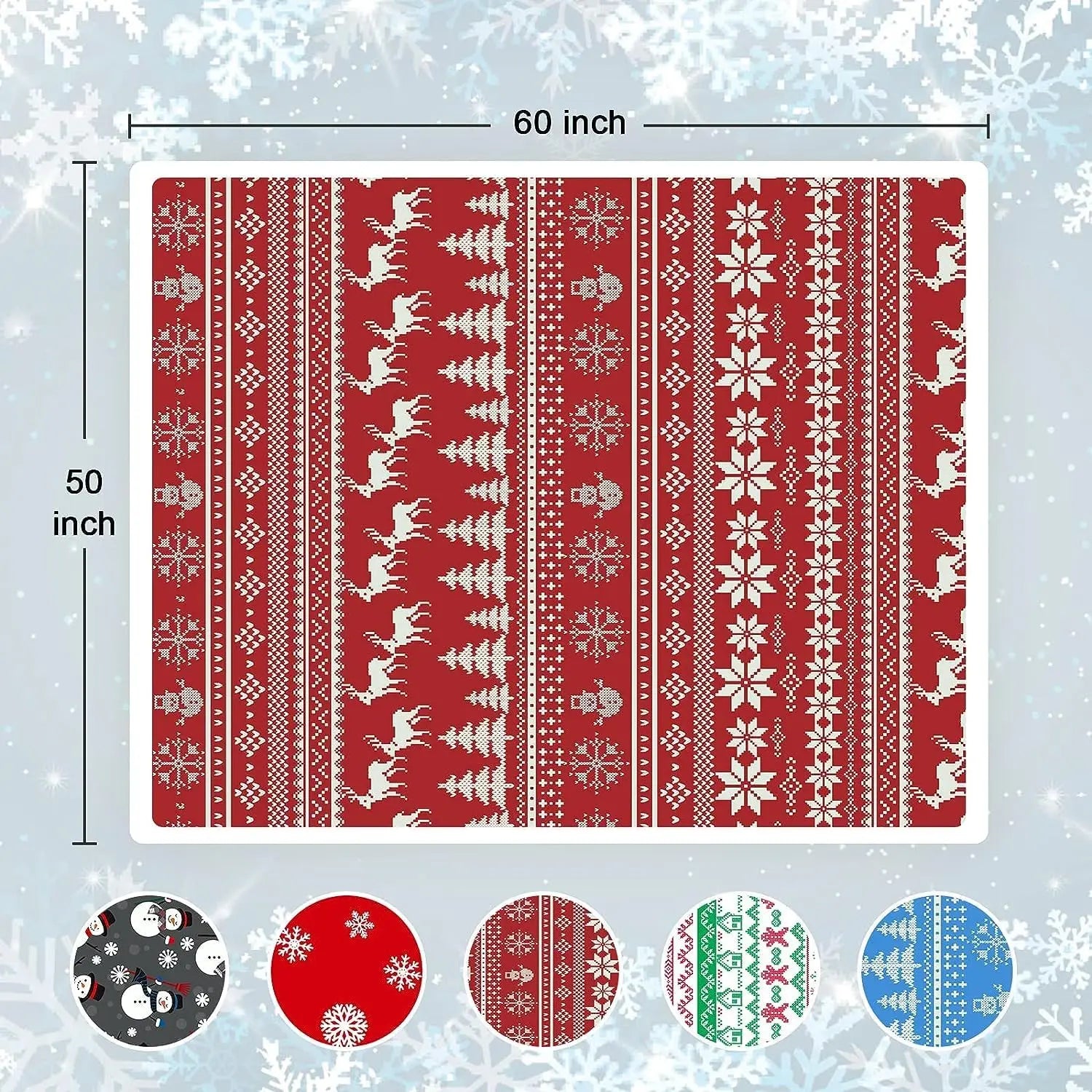 Red Sherpa Christmas Throw Blanket
