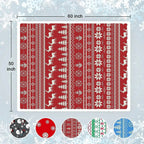 Red Sherpa Christmas Throw Blanket