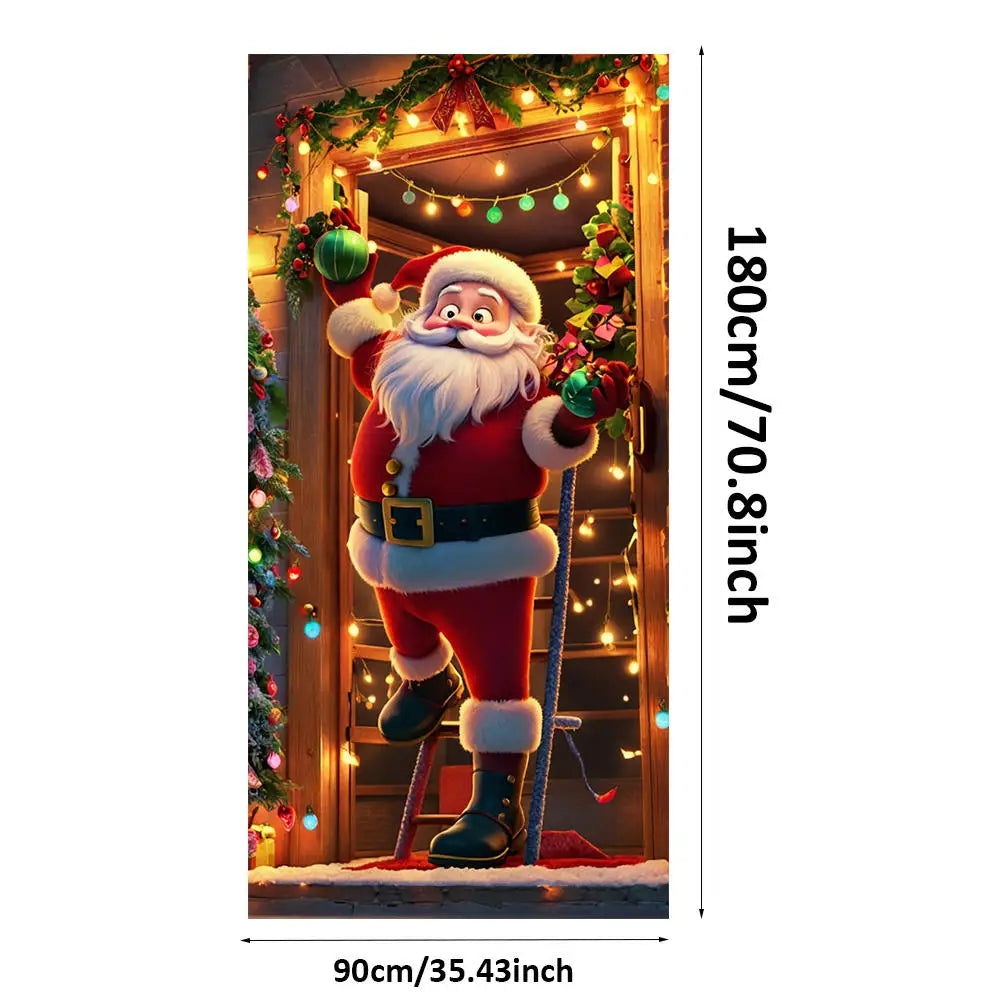 Santa Claus Christmas Tree Door Banner