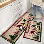 Christmas Cookies Tree Red Color Floor Mat