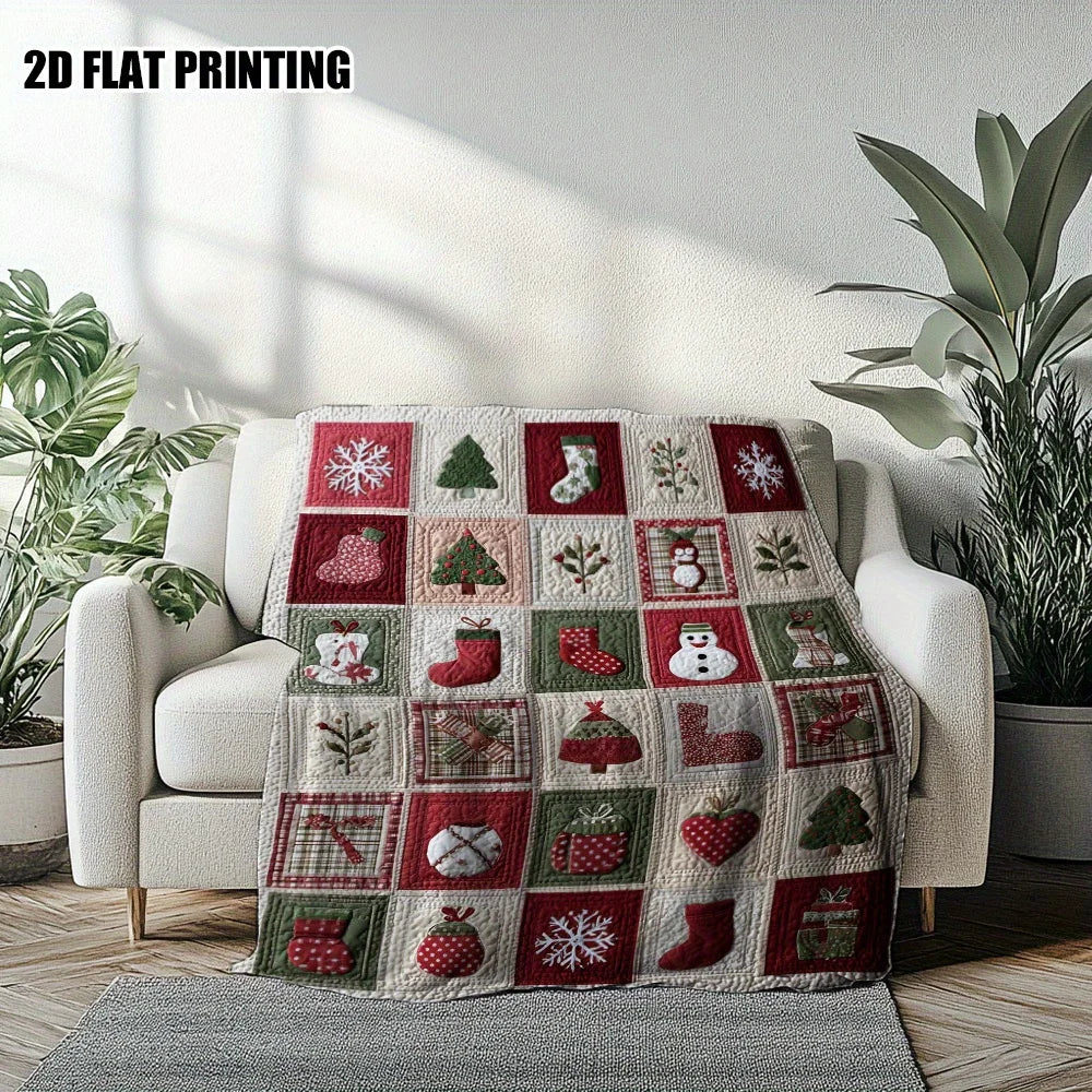 Festive Christmas Flannel Blanket