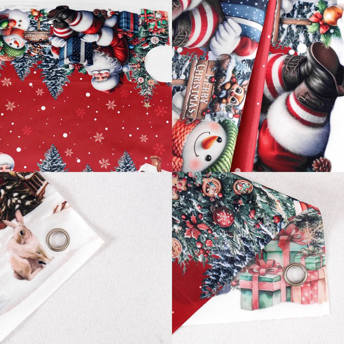 Christmas Santa Clause & Snowman Mailbox Cover