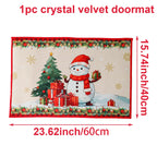 Christmas Door Mat Santa Claus Carpet Merry