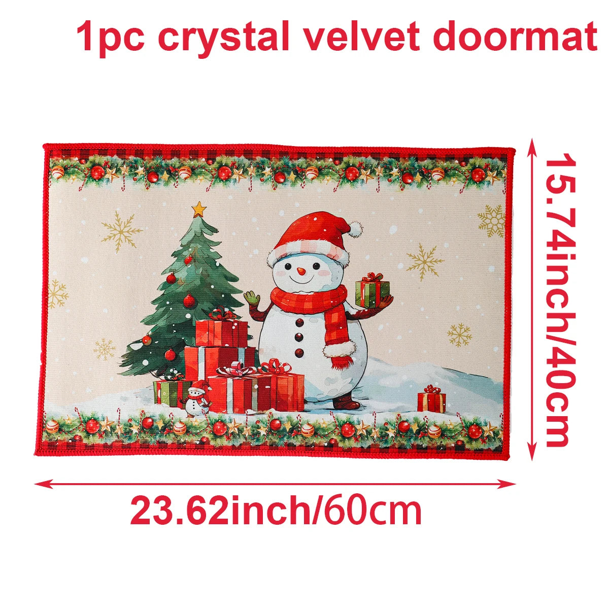 Christmas Door Mat Santa Claus Carpet Merry