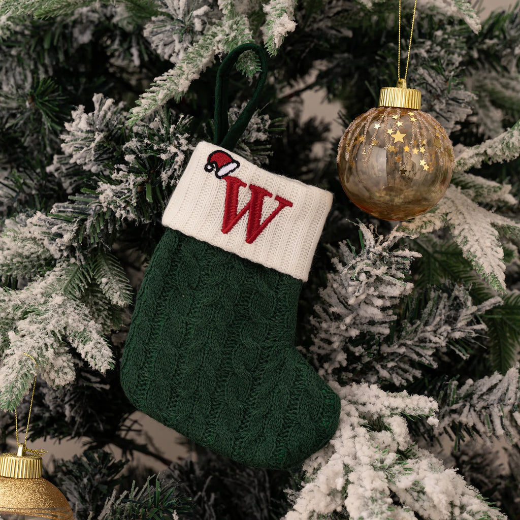 Monogram Christmas Knit Stockings