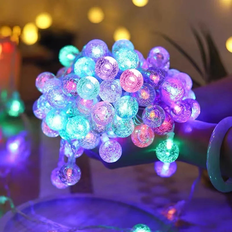 Crystal Ball Christmas String Lights