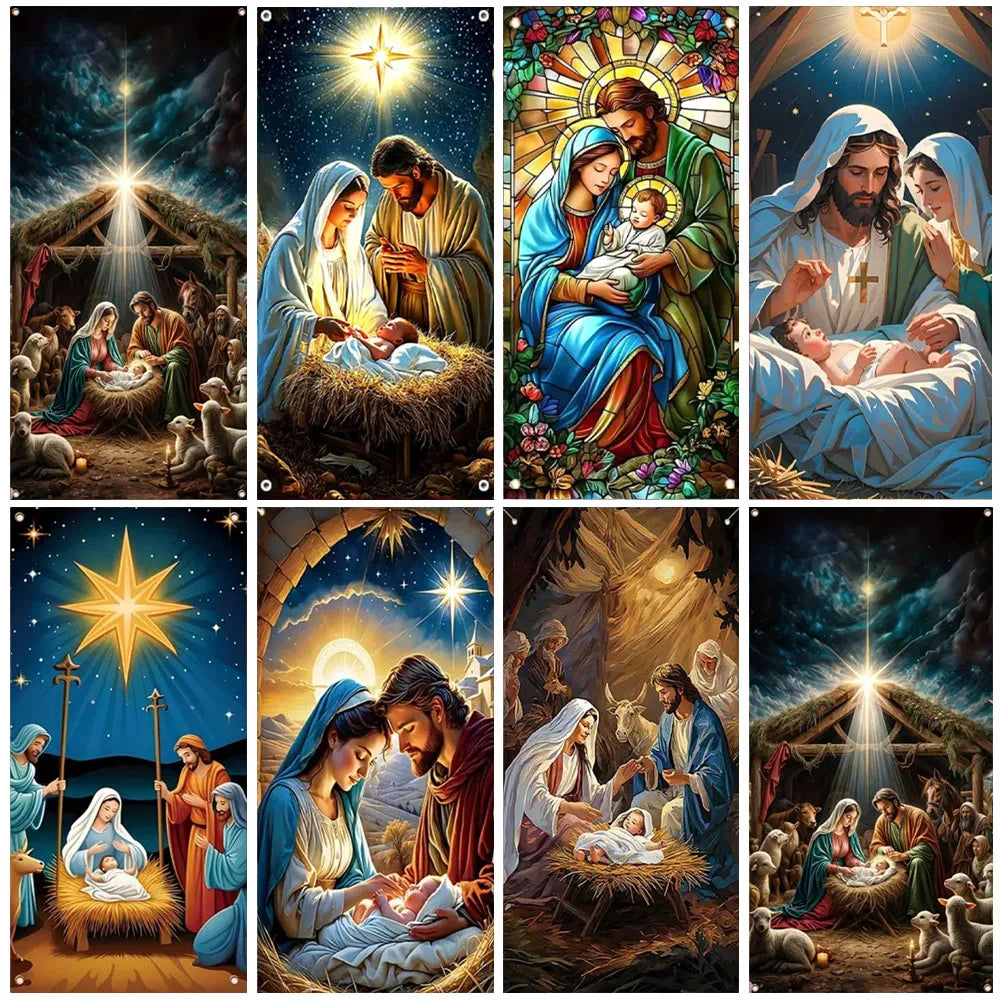Christmas Nativity Door Banner