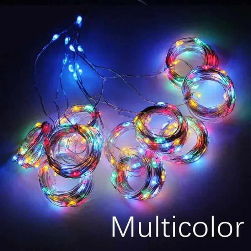 Twinkling Christmas Window Curtain Lights