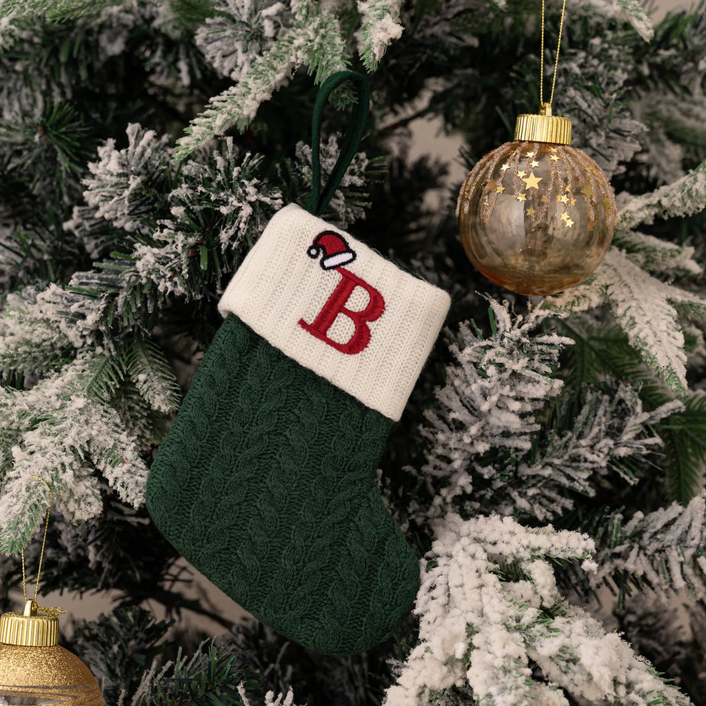 Monogram Christmas Knit Stockings