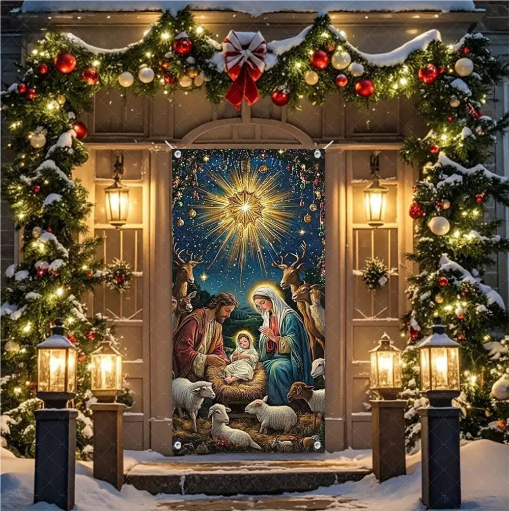 Christmas Nativity Door Banner