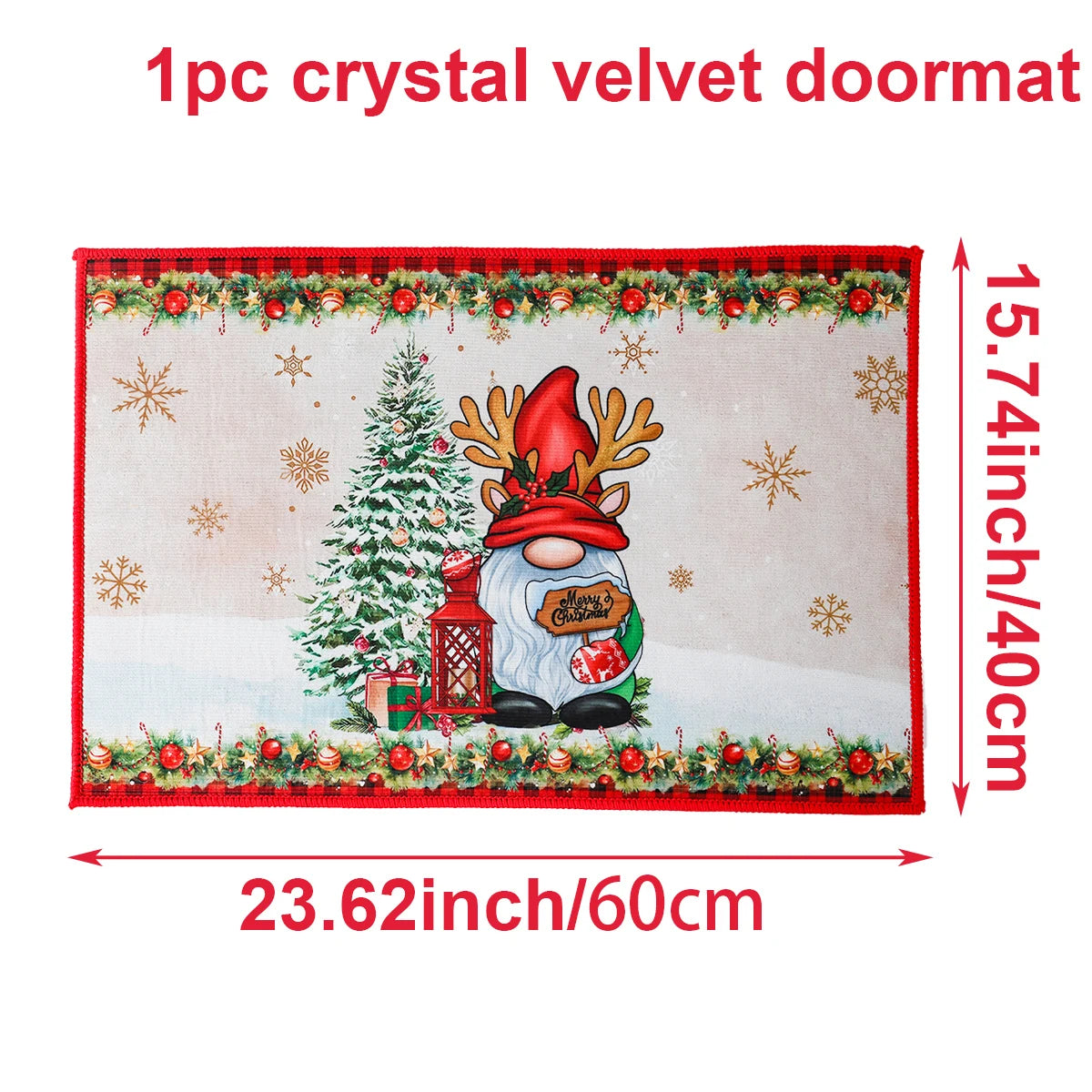 Christmas Door Mat Santa Claus Carpet Merry