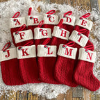 Knit Snowflake Christmas Stockings