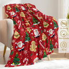 Festive Christmas Santa Throw Blanket