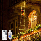 Christmas LED Santa Claus Climbing Ladder Light