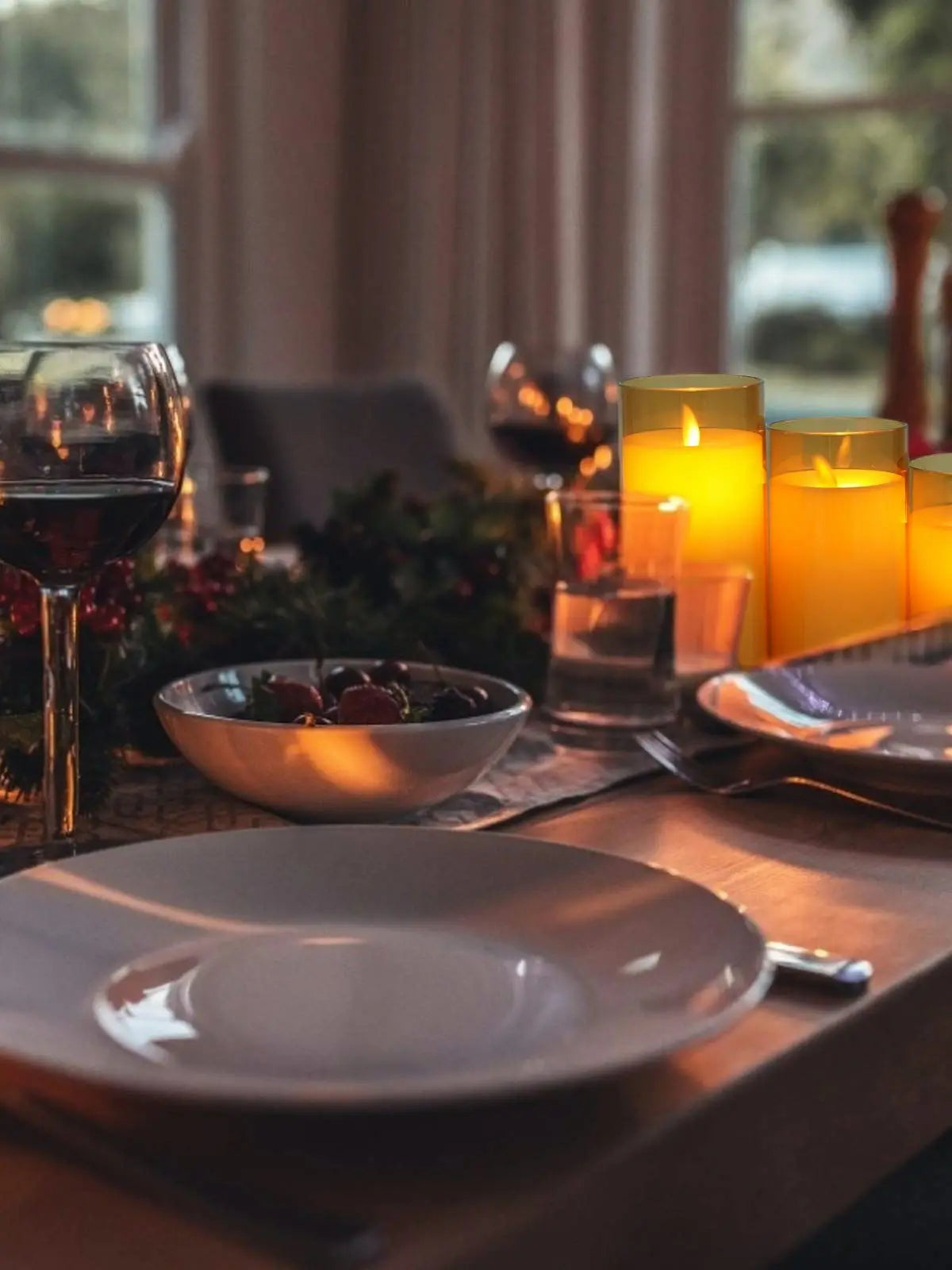 Warm Flickering Holiday Candles