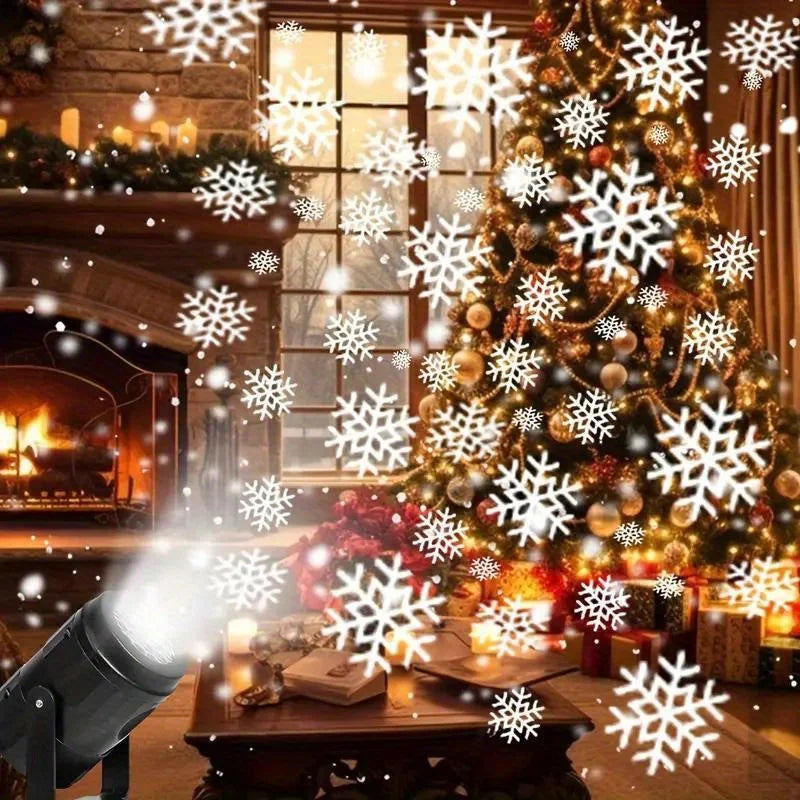 LED Snowflake Projector Light