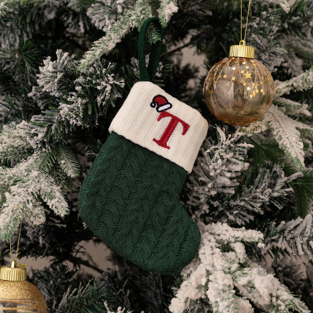 Monogram Christmas Knit Stockings