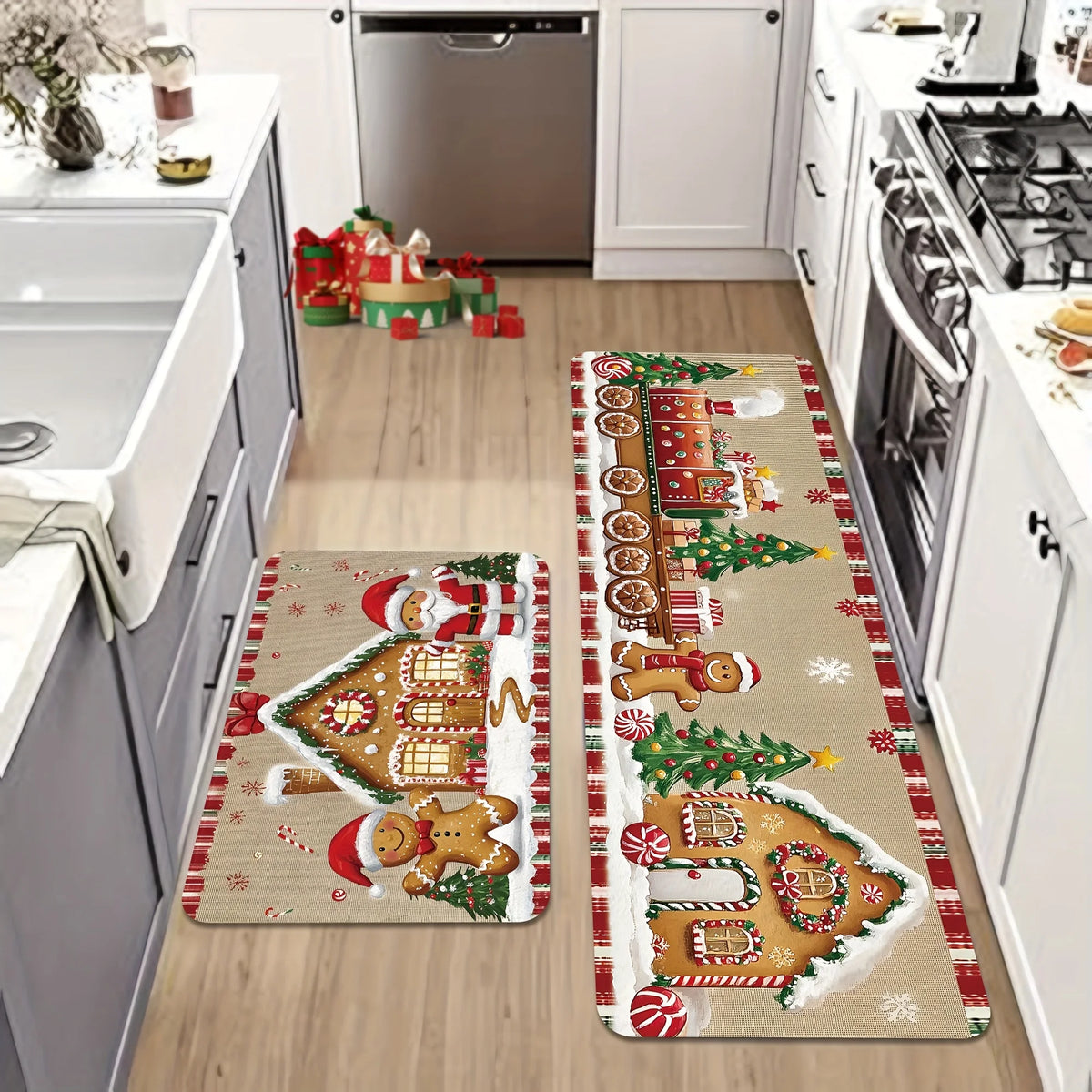 Christmas Gingerbread House Floor Mat