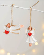 Merry Christmas Resin Santa angel Snowman Pendant