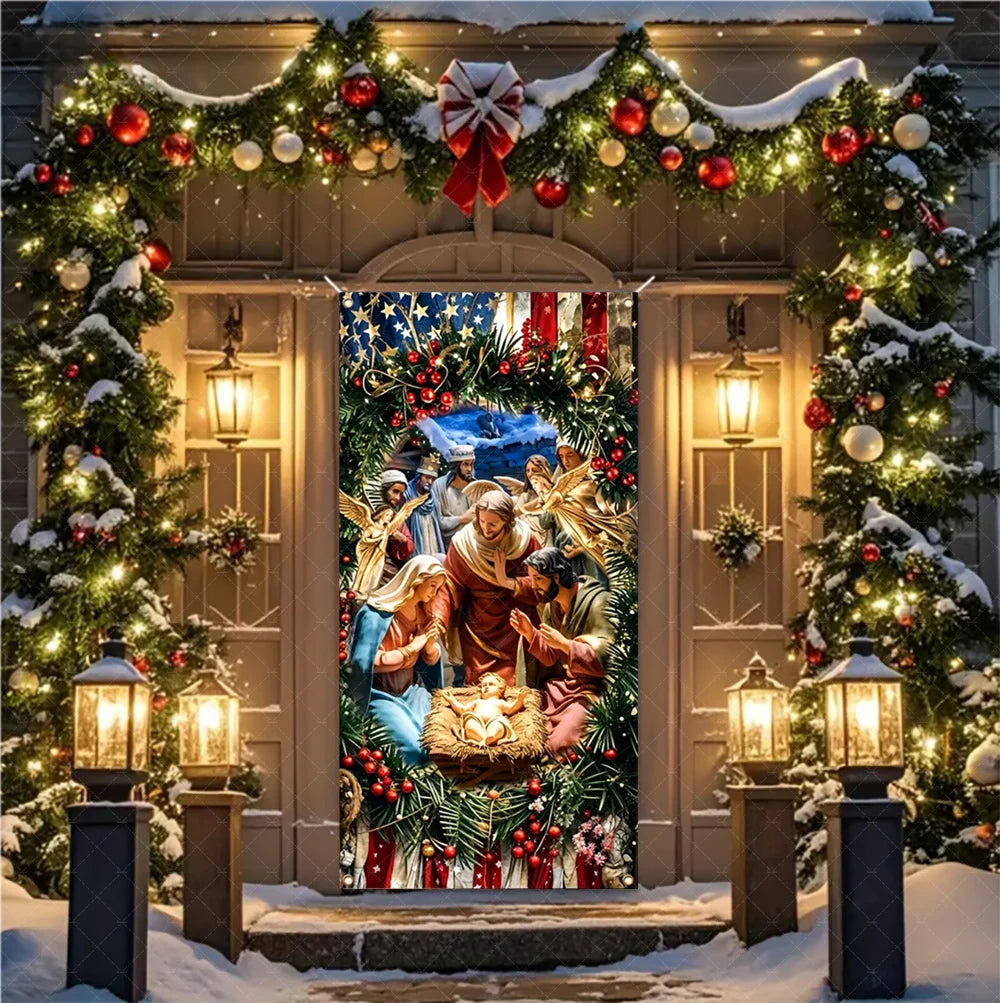 Christmas Nativity Door Banner