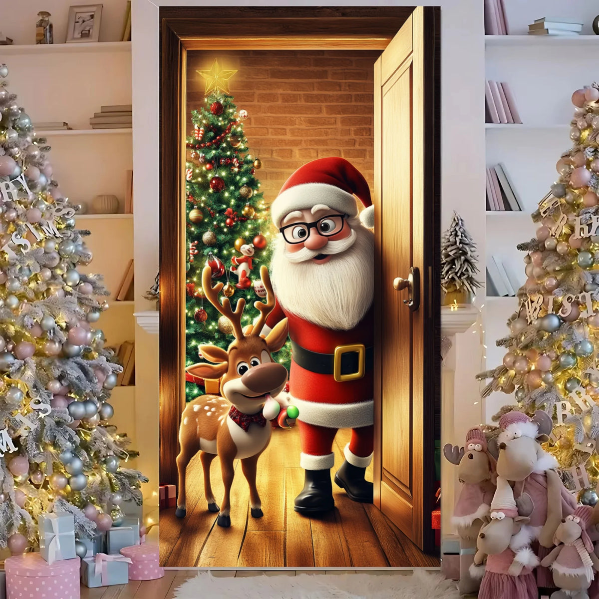 Christmas Cartoon Door Banner