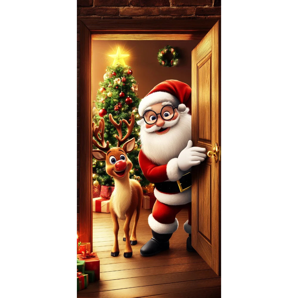 Christmas Cartoon Door Banner