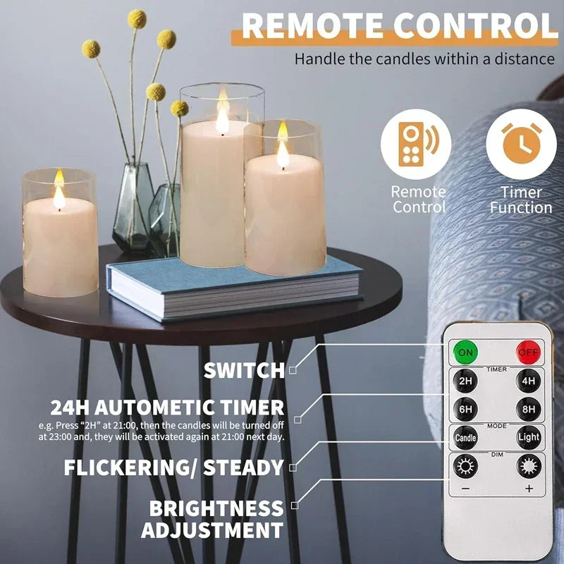 Warm Flickering Holiday Candles