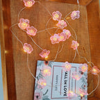 Blush Holiday Blossom String Lights